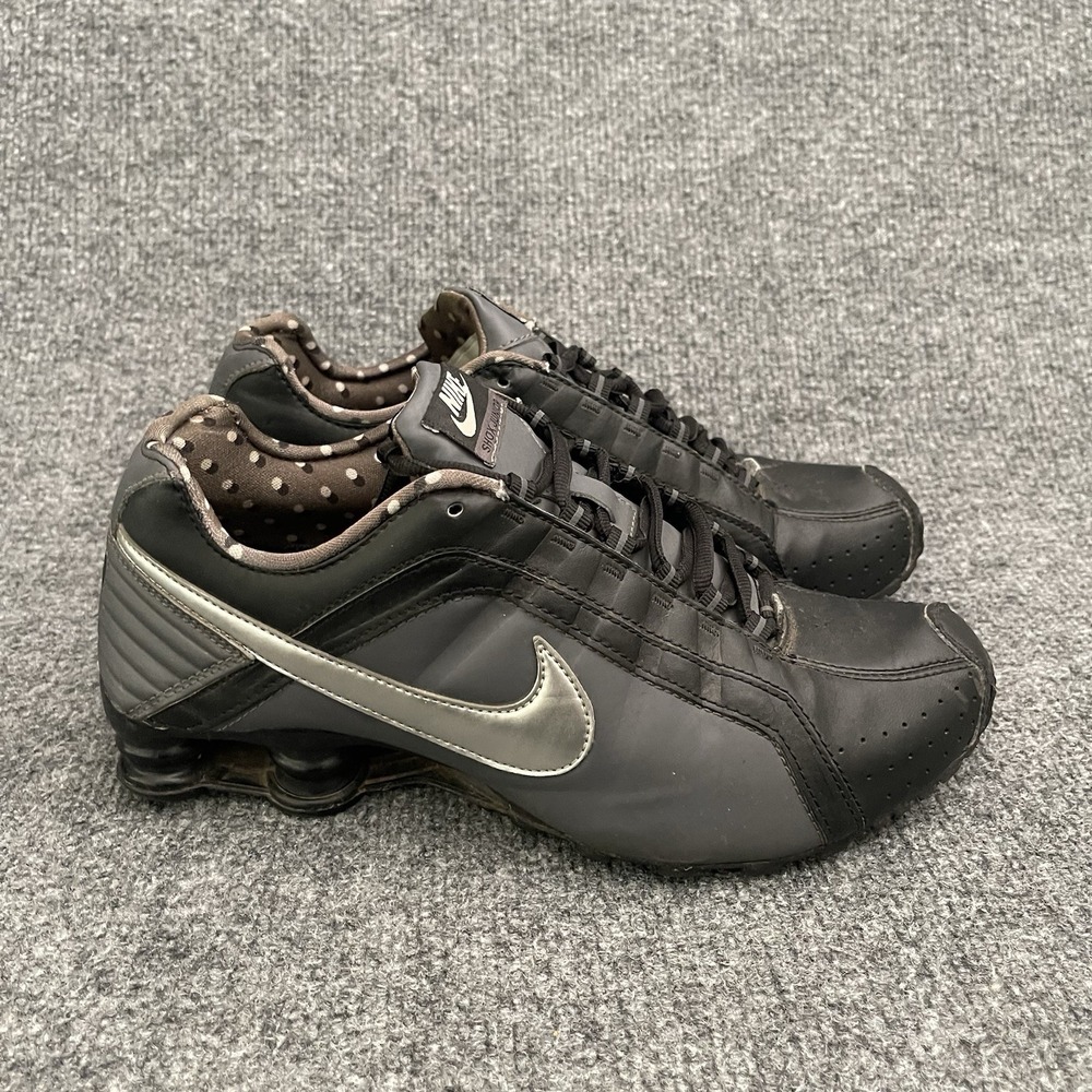 Nike Shox Shoes Women's Sz 9 Black Metallic Silver 454339-020
